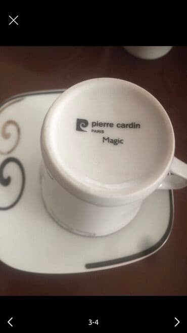 gence qab qacaq: Çay dəsti, rəng - Ağ, Keramika, 6 nəfərlik, Fransa — 3