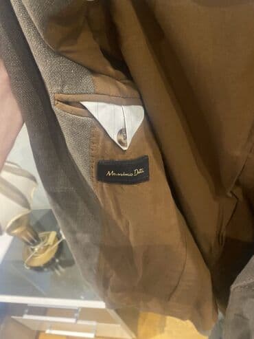 cins pencekler: Пиджак, Однотонный, Massimo Dutti, M — 2