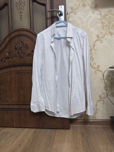 ağ kişi krossovkaları: Köynək, M, rəng - Ağ — 1