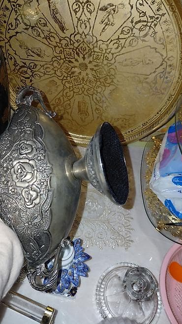 ev qaplari: Zərif dekor dəsti - 2 mərtəbəli şirniyyat/furshet qabı: Şüşə — 5