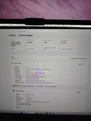 hyperx cloud alpha s: Intel(R) Core(TM) i5-9400F CPU @ 2.90GHz (2.90 GHz). Grafik kartı — 7