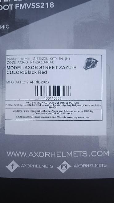 full face: AXOR Full Face motosiklet dəbilqəsi – Street 2 model Kask təzədi — 6