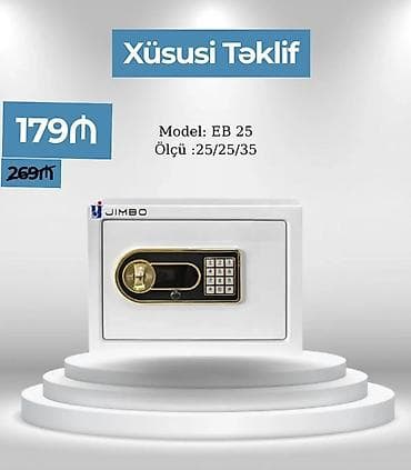 JIMBO seyf – Model: EB 25 - Elektron klaviaturalı və açarlı kilidləmə