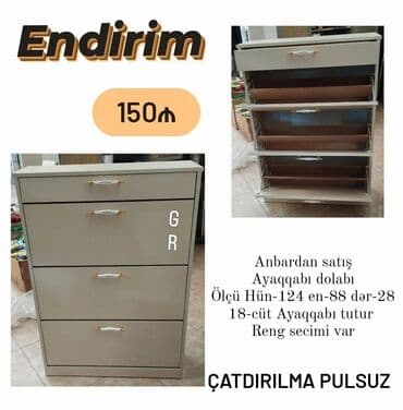 salafan satışı: Yeni, Açılan, 3 qapılı Düz dolab, Ayaqqabı dolabı, Azərbaycan — 3