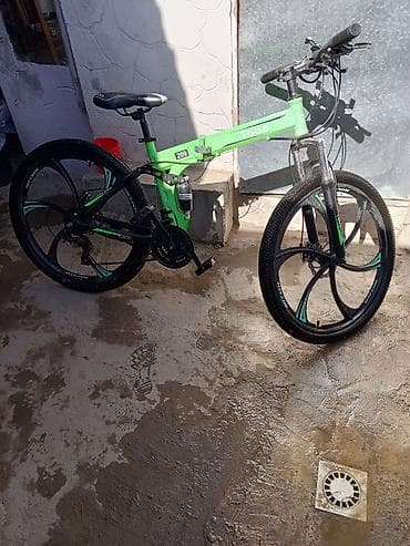 Toba 209 qatlanan dağ velosipedi - Rəng: yaşıl-qara - Qatlanan orta