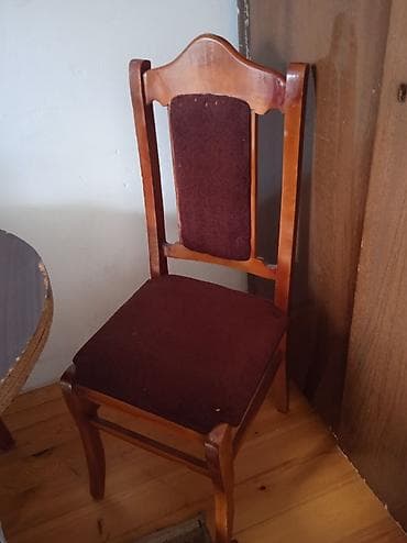 masa piknik: Mətbəx üçün, İşlənmiş, Qatlanmayan, rəng - Bordo Stul — 1