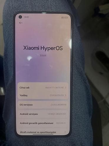 telefon kabro: Xiaomi 11 Lite, 256 GB, rəng - Boz, 
 İki sim kartlı — 1