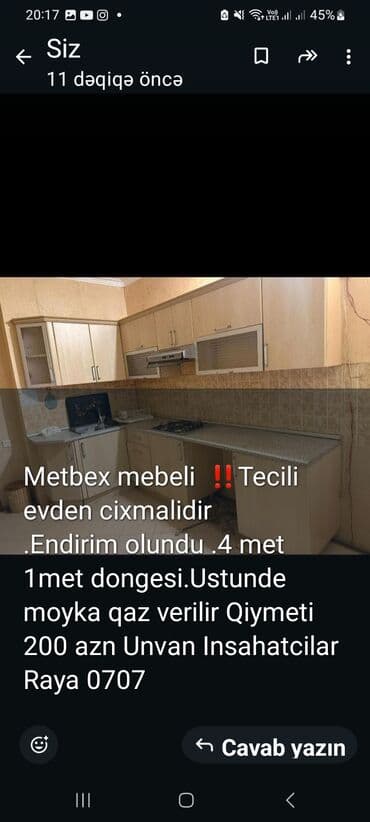 avanqard metbex mebelleri: Mətbəx mebeli dəsti - Üst-altar şkaflı, künc yerləşimli dəst - — 1