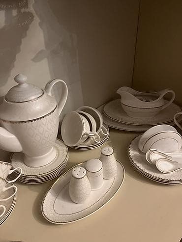 qədimi serviz: Nahar dəsti, rəng - Ağ, Farfor, Almaniya — 2