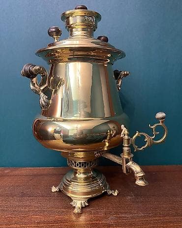 samavar: Mis samovar – klassik “qazanlı” model - Material: parlaq cilalanmış — 4