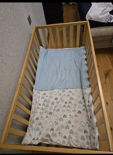 usag beşiyi: Oğlan və qız üçün, Dördbucaq, Beşik, Matras ilə, Yellənmə mexanizmsiz — 2