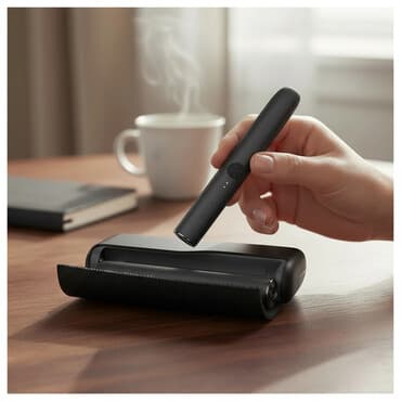 лишоу оригинал и подделка: IQOS tütün qızdırma cihazı – qara rəngdə, kompak tək bloklu dizayn — 2