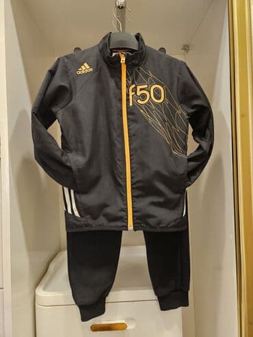 детский спортивный костюм из плащевки: Комплект, Для мальчиков, 5 - 6 лет, Adidas — 1