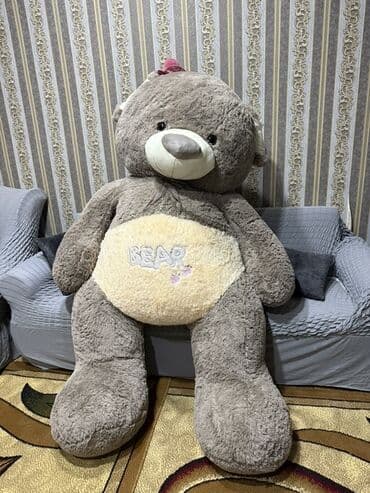 сколько стоит лабубу в азербайджане: Nəhəng plyuş ayı oyuncağı - Rəng: boz bədən, krem rəngli qarın — 1