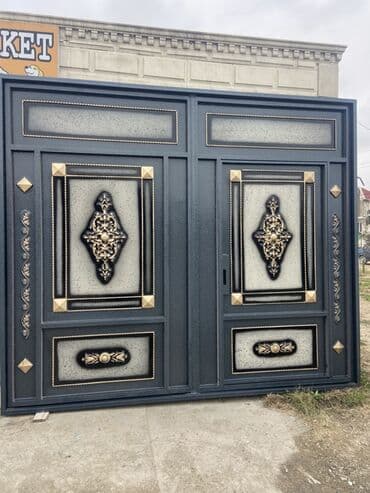 Divar kağızları, oboy: Dəmir Həyət darvazası, Siyirmə, rəng - Qara — 3