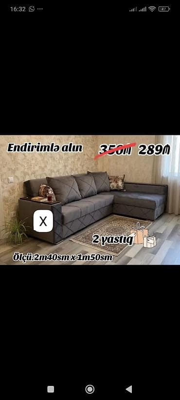 divan olcusu: Künc divan – rahat oturma və istirahət üçün funksional model. - — 1