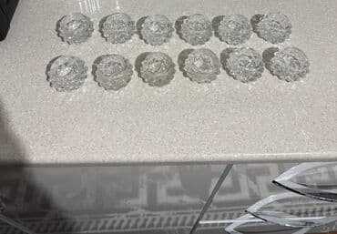 çay süfrəsi şəkilləri: Köhnə xrustal duz qabı 12 ədəd 6sı 30 azn — 1