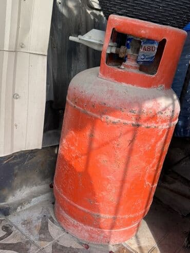 col qapi: Qırmızı rəngli məişət qaz balonu - Tutumu: standart iri həcm — 2