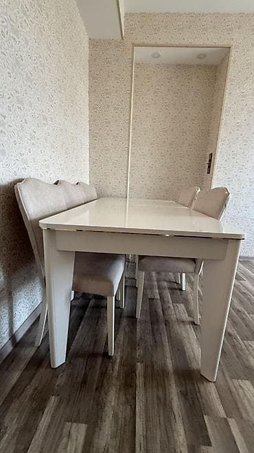 Mətbəx üçün, Açılmayan, Dördbucaq masa, 6 stul — 2
