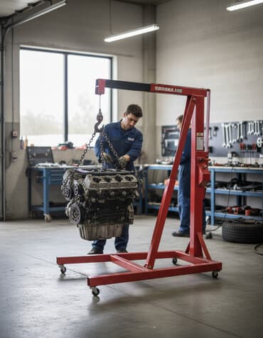 Avtomobil mühərriki qaldırıcı “kran” və ehtiyat hissələri/qutulu