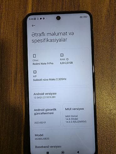 iphone pro max: Redmi Note 9 Pro, 128 GB, rəng - Göy, Barmaq izi, Face ID, Sensor — 4