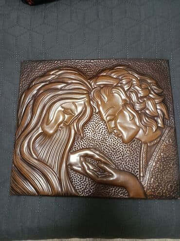 Xalçalar: Metal relyef panolar – 2 ədəd - Material: metal (bürünc/bronza — 1