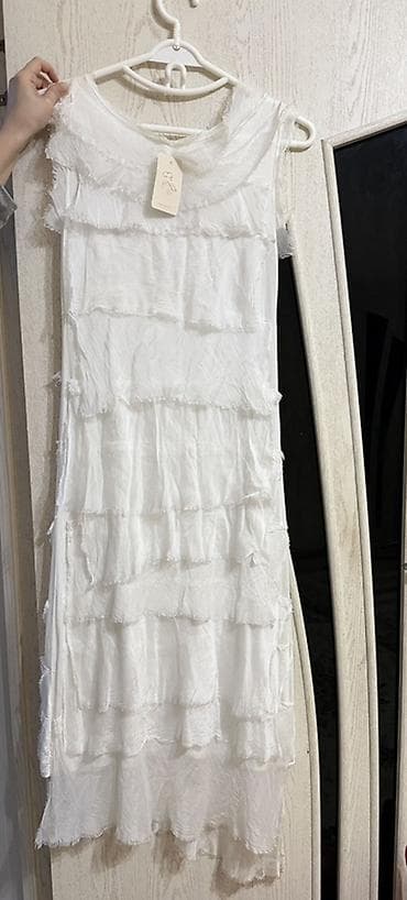 ağ donlar instagram: Ağ rəngli qadın paltarı – pilləli frill (qat-qat) dizaynlı, yüngül və — 2