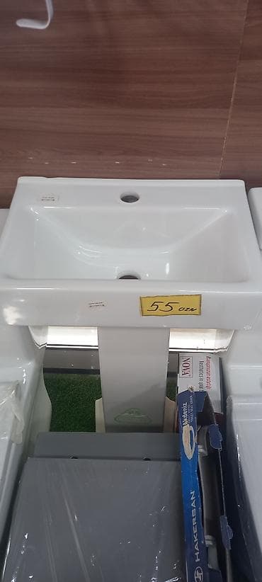 5 15 taxtalar: Seramik pleyntuslu çanaq tipli əl-üz yuma lavabosu - Material: yüksək — 1