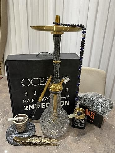 muncuq: OCEAN Hookah KAIF 2nd Edition nargilə dəsti - Premium dizayn: qızılı — 1