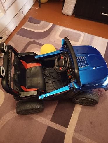 Uşaq üçün elektrikli minik avtomobili – mavi rəng - Krossover/pikap — 1