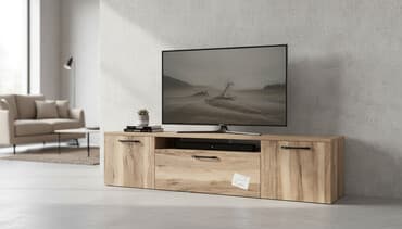 dekor ref: Yeni, Düz TV altlığı, Polkalı, Laminat — 1