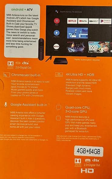 android telefonlar: Yeni Smart TV boks 4 GB / 64 GB, Android, Ünvandan götürmə, Pulsuz çatdırılma, Ödənişli çatdırılma — 7