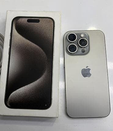 alfa term: IPhone 15 Pro, Natural Titanium, Face ID — 1