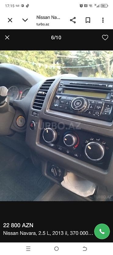 masin satsi: Nissan Navara: 2.5 l | 2013 il Pikap — 6