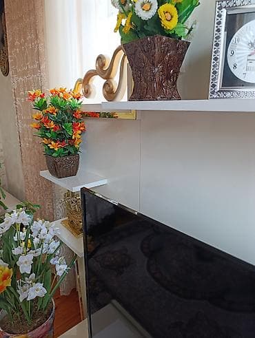 tilvizor alti: Düz TV altlığı, Polkalı, Laminat — 2