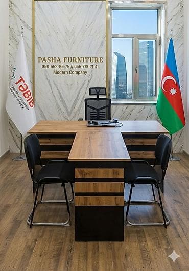 Офисные столы: ✅Stokda: 6 ədəd var ✅Yenidir! qiymət real öz qiymətidir! — 1