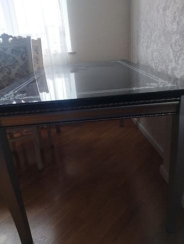 kuxna stullari: Mətbəx üçün, Açılmayan, Dördbucaq masa, 4 stul — 2