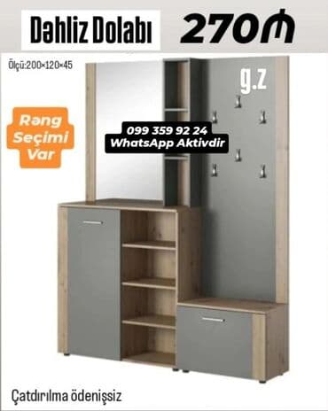 Dolablar: Açılan, Düz dolab, Dəhliz dolabı — 1