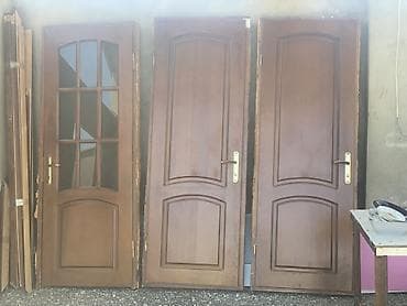 taxta qapı alıram: Mebel qapıları dəsti - Material: taxta/ MDF əsaslı, qəhvəyi ağac — 1