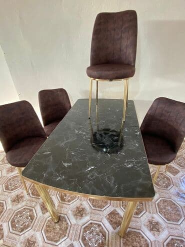 Masa və oturacaq dəstləri: Mətbəx üçün, Yeni, Açılan, Dördbucaq masa, 4 stul — 4