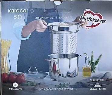 karaca qab: Qazan, rəng - Gümüşü, Paslanmayan polad, 20 sm, Karaca — 1