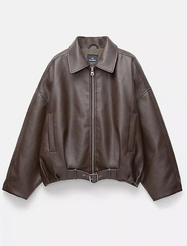 deri geyim: Pencək, PULL&BEAR, Dəri, M — 1