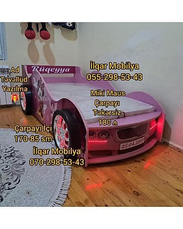 Детская мебель: Новый, На заказ, Кровать-машина, Без матраса, Без выдвижных ящиков — 3