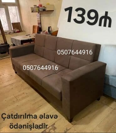 Divan, Yeni, Açılan, Bazalı, Vеlur parça, Ödənişli çatdırılma