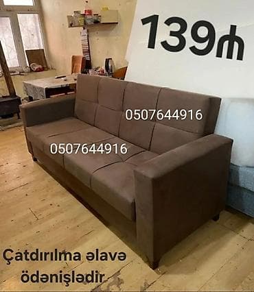 ucuz manej: Divan, Qonaq otağı üçün, Parça, Bazalı, Açılan — 3