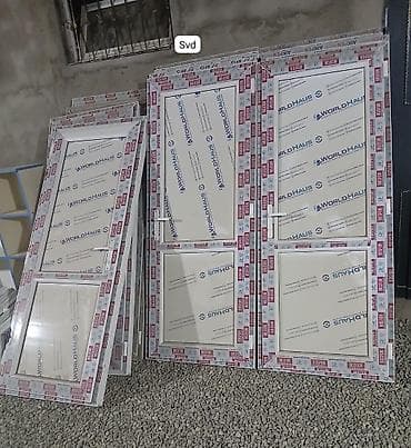 Qapılar və aksessuarlar: Təzə plastik qapılar satılır.ölçüsü 80 ın 2 yə olanlar 110 manat.90 — 1