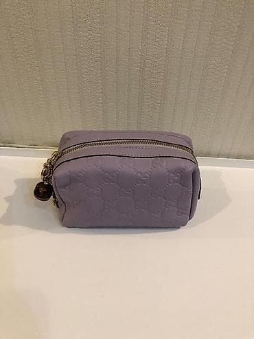 kosmetik canta: Gucci büzməli loqolu kosmetik çanta - Rəng: bənövşəyi/lilac - — 3