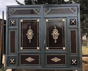 qapi setkalari: Metal darvaza – dekorativ döymə elementlərlə - Material: qalın — 1