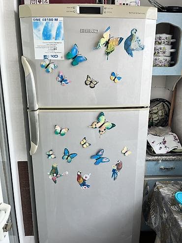 lalafo soyuducu ucuz: İşlənmiş 2 qapılı Beko Soyuducu Satılır, rəng - Gümüşü, Təkərli — 1