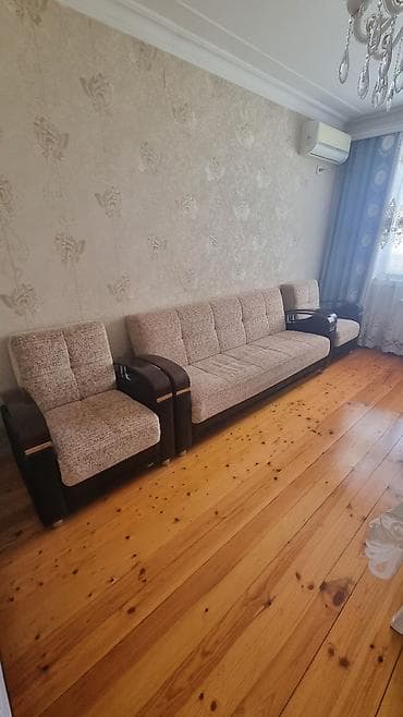 saloglu stol ve stullar: İşlənmiş, Divan, 2 kreslo, Bazalı, Açılan — 1